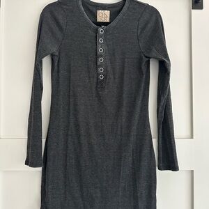 Chaser Dark Gray Long Sleeve Dress